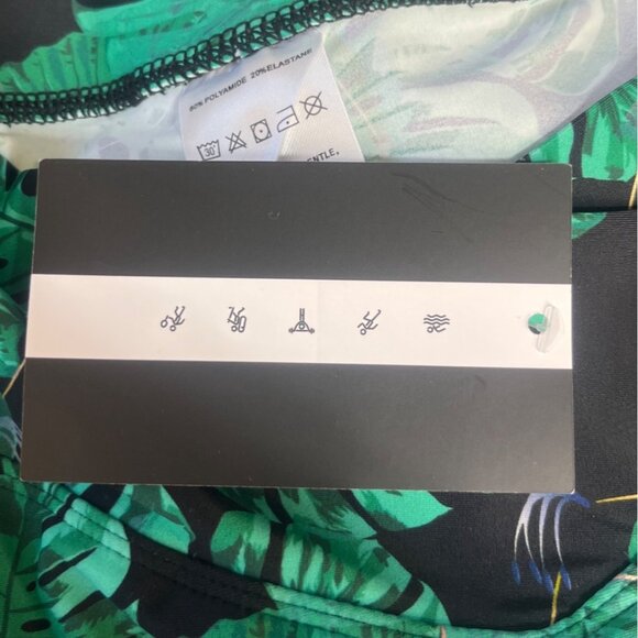 Tropical Leaf Print Swim Skort Skirt Womens XL Green New - Picture 8 of 8